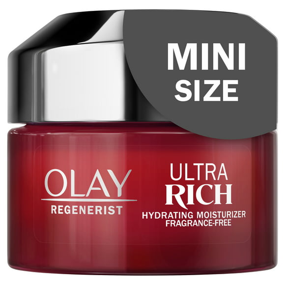 Olay Regenerist Ultra Rich Face Moisturizer, Fragrance-Free, Trial Size, 0.5 oz