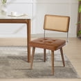 thumbnail image 3 of TEQIN Dining Chairs Set Of 2, Chairs For Dining Table,Upholstered Modern Mid Century Kitchen Chairs With Backrest & Wood Legs For Vanity, Living Room, 3 of 6