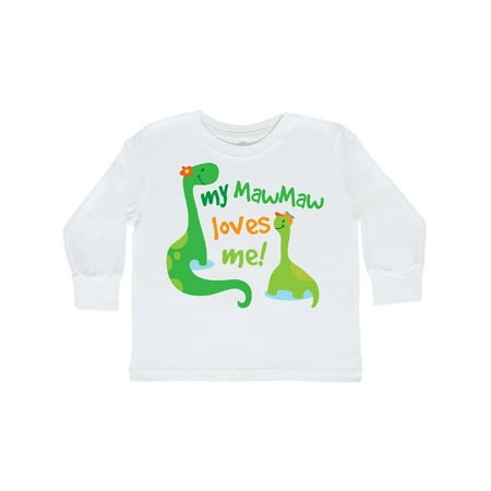 

Inktastic My MawMaw Loves Me Grandson Gift Gift Toddler Boy Girl Long Sleeve T-Shirt