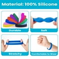 thumbnail image 3 of GOGO 12 Pcs Silicone Wristbands for Kids, Rubber Bracelets, School Party Favors - Mixed Colors, 3 of 7