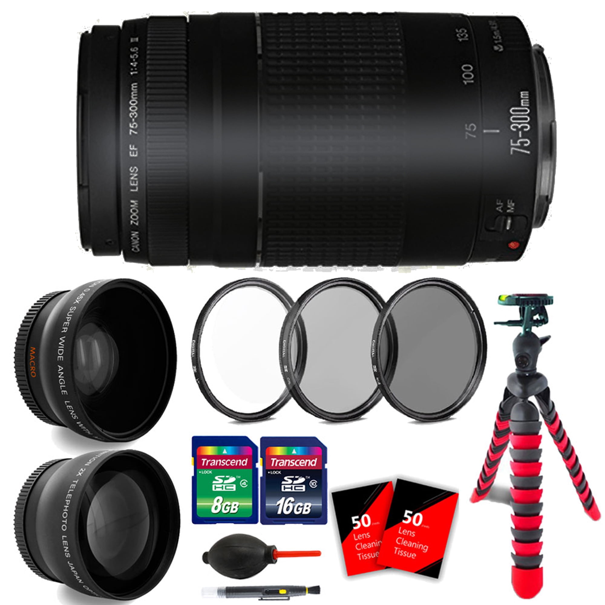 Canon EF 75-300mm f/4-5.6 III Telephoto Zoom Lens, Compact Canon EF 75-300mm f/4-5.6 III Telephoto Zoom Lens, Compact