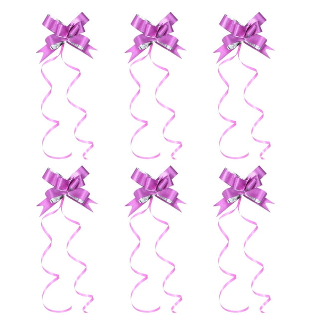Unique Bargains 2 Inch Pull Bows Present Wrapping String Bows Ribbon Decorative Bow Tie Pink 40 Pack