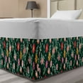 thumbnail image 1 of Floral Bed Skirt, Floral Composition of Vivid Color Spring Flowers and Buds on Pointilistic Background, Elastic Bedskirt Dust Ruffle Wrap Around for Bedding Decor, 4 Sizes, Multicolor, by Ambesonne, 1 of 2