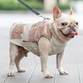 thumbnail image 3 of Invierno Perro Niño Ropa de poliéster Monos para mascotas Chaqueta Abrigos Chaleco de francés ajustable a prueba Cálido para marrón Yinane  Chaqueta de cachorro, 3 of 8