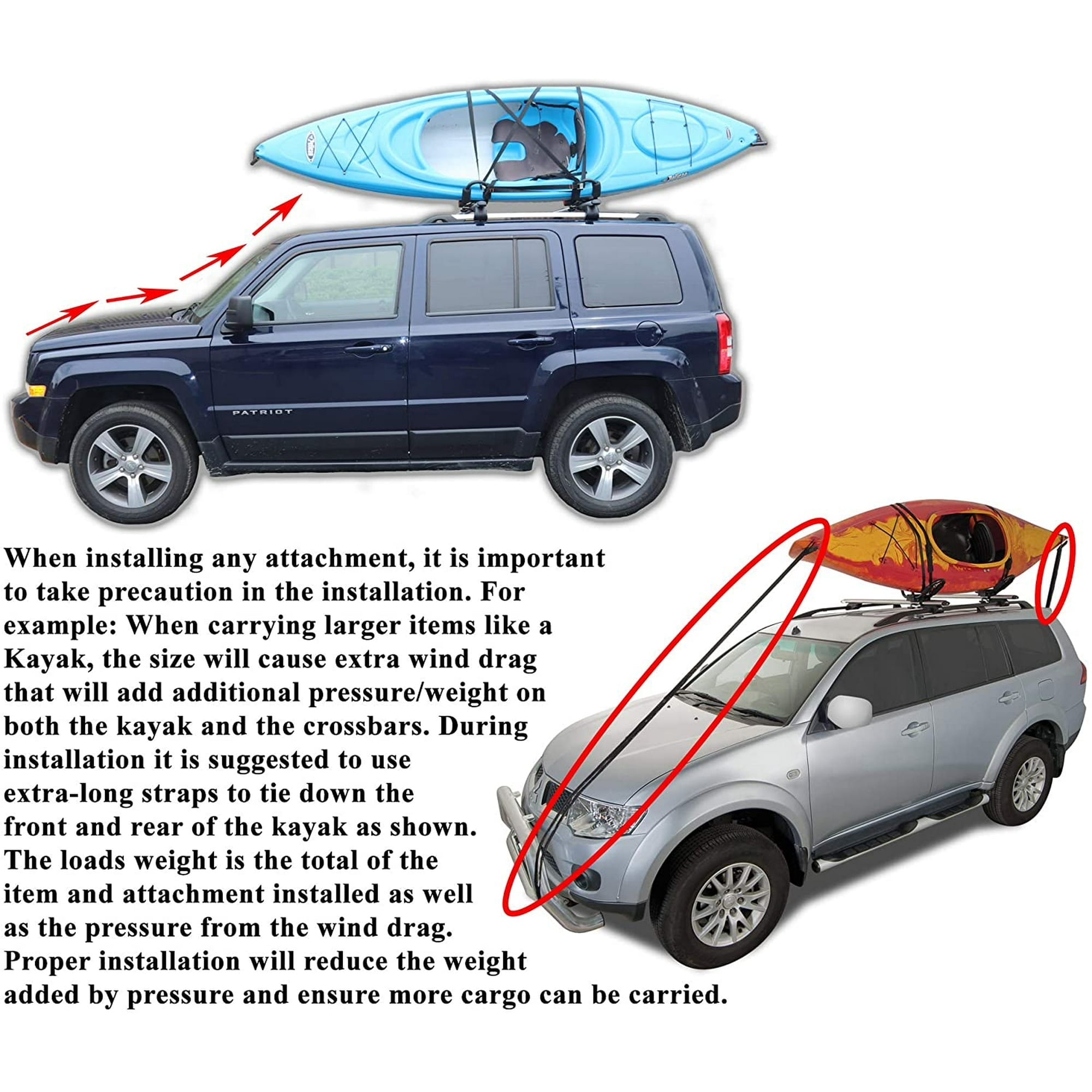 BRIGHTLINES 54" Crossbars Roof Racks Compatible With Subaru Forester 2009-2025 for Kayak Luggage Ski Bike Carrier, a Set of 2 (Black)