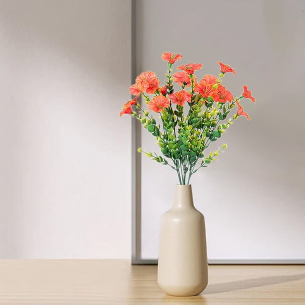 Arreglo Floral Artificial, Imitación de Plástico Vibrante, Aspecto Fresco Todo El Año, Fácil Mantenimiento, Decoración para El Hogar y El Jardín, Decoración para Bodas, Tamaño 35 X 7,5 X 7,5 Cm.