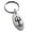 Silver, variant on Stainless Steel Poseidon Greek God of Sea Engraved Small Oval Charm Keychain Keyring