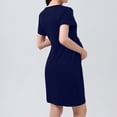 thumbnail image 5 of BRGZLK Women's Maternity Dress Casual Ruffle Wrap V Neck Short Sleeve High Waist Wrap Midi Dress 2026 Fashion Clothes, 5 of 7