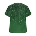 thumbnail image 6 of Womens Summer Tops V Neck Short Sleeve Shirts Trendy Casual Vacation Printing Tee Shirts, 6 of 7