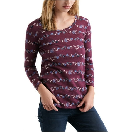 Lucky Brand | 3/4 Sleeve Placed Floral T-Shirt | Purple
