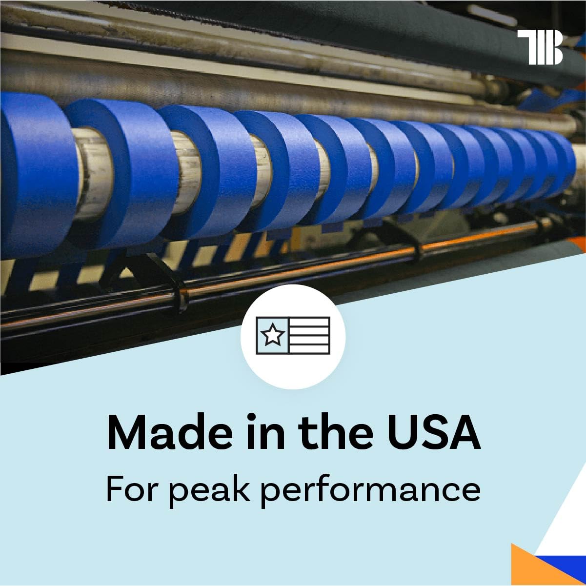 Blue Painters Tape 3 inch x 60 Yards - Case of 16 Rolls, Made in America, Clean Removal, UV-Resistant Blue Painters Masking Tape in Bulk (3" x 180')