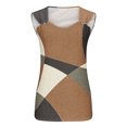 thumbnail image 4 of Simua Summer Tank Top for Women, Ladies Colorr Block Printed Suspender Metal Spaghetti Straps Sleeveless Round Neck Top, Size S-2XL, 4 of 5