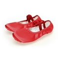 thumbnail image 5 of Cethrio Girls Dance Shoes 2025, Gymnastics Stretch Soft Sole Performance Ballet Shoes Flats Red Size 5.5, 5 of 5