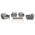 thumbnail image 4 of Modway Stance 5 Piece Outdoor Patio Aluminum Sectional Sofa Set, 4 of 8