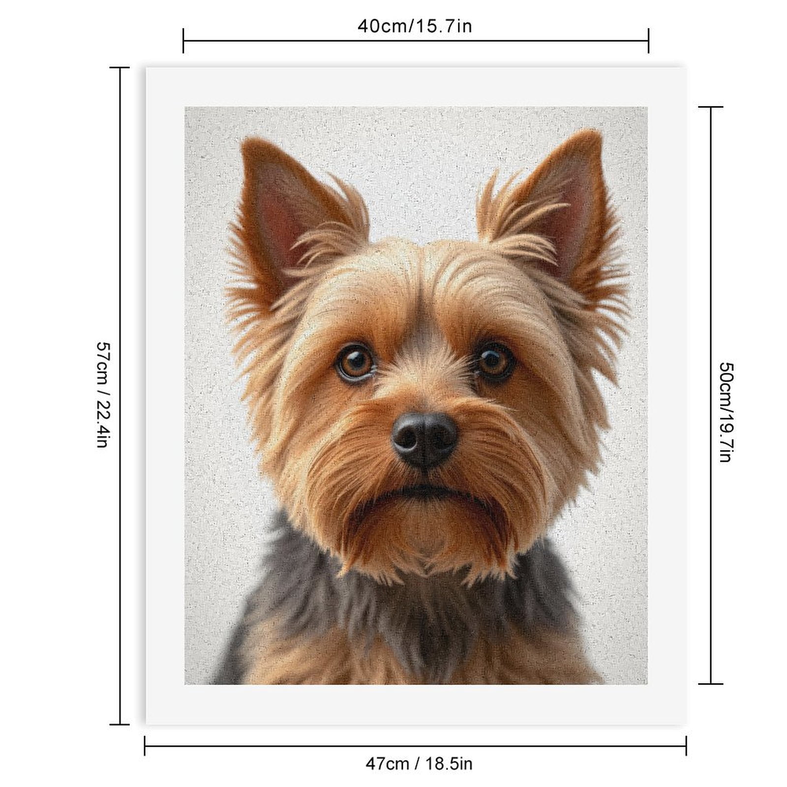 Paint By Numbers Kit for Adults Beginner - DIY Yorkshire Terrier Portrait Canvas Painting Kits for Adults, Frameless Paint By Number for Adults for Home Wall Decor 16x20 Inch