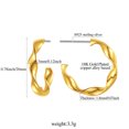 thumbnail image 5 of Clearance 14K Gold Plated Hoop Earrings for Women Large Twisted with Hypoallergenic 925 Sterling Silver Needle 20/30/50/70mm Small/Oversized Vintage Ear Loop Hoops for Her Birthday Christmas, 5 of 6