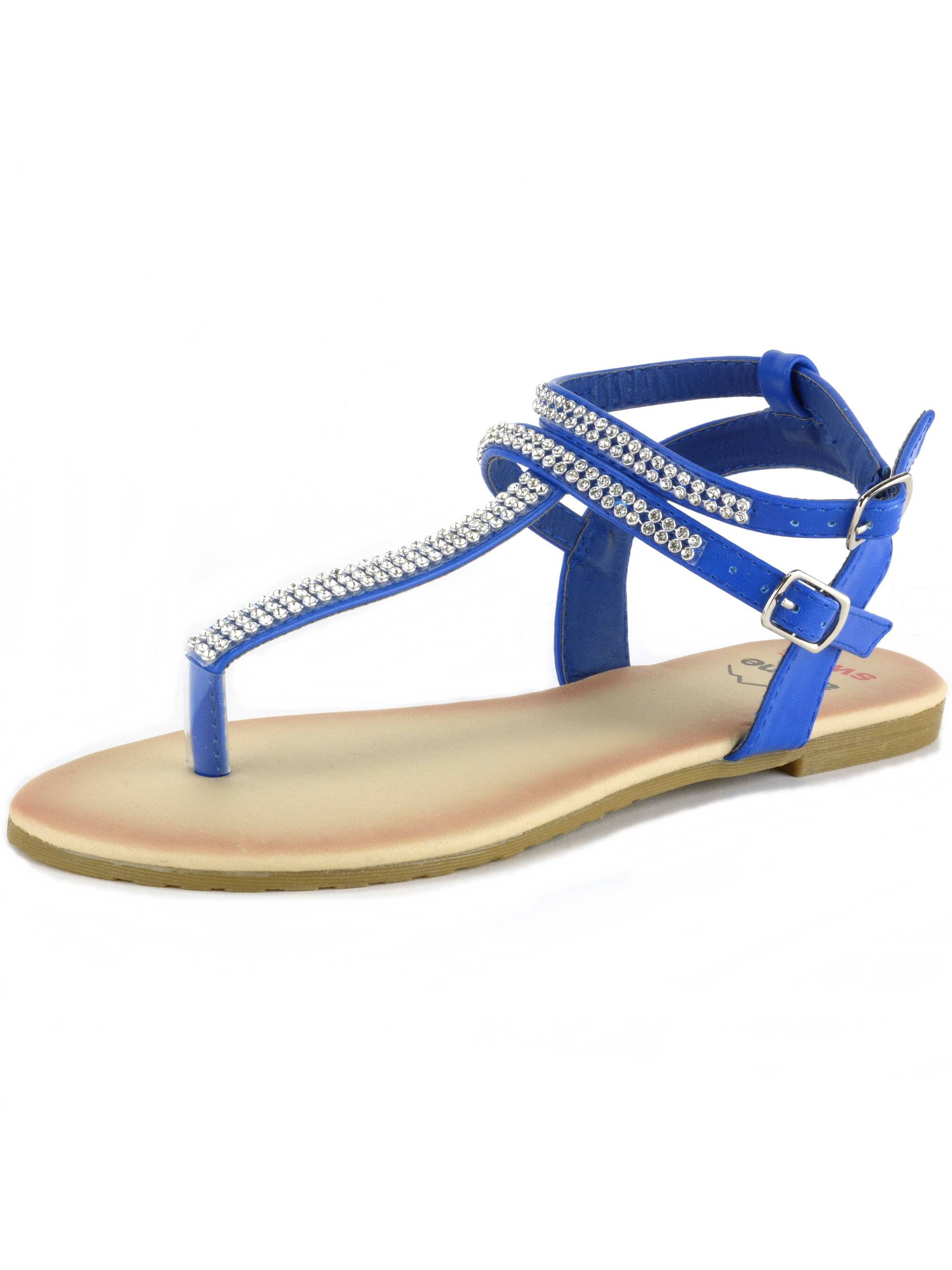 Alpine Swiss Alpine Swiss Womens Rhinestone TStrap