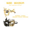 thumbnail image 2 of Pareja par Mardi Gras Masquerade Mask Set Party Costume Accessories, Vintage Masquerade Masks Adepaton BST3009924-1, 2 of 5