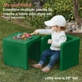 thumbnail image 5 of ECR4Kids Tri-Me 3-In-1 Multipurpose Outdoor Cube Chair, Children's Furniture, Green, 5 of 9