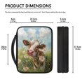 thumbnail image 5 of ZUXONGSY Cow Daisy Cloud Print Bible Cover for Women Men Music Note Pattern Bible Case Bible Carrying Case with Handle Large Church Bag Zippered Bible Tote Bible Gift Handbag, 5 of 6