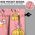 thumbnail image 5 of Kitchen Curtains 36 Inch Short - 3 Panel Set Pineapple Print, Rod Pocket Window Curtains 100% Polyester, Tropical Fruit Valance for Farmhouse, Cafe, Living Room, Bedroom, Easy Wash, 5 of 6