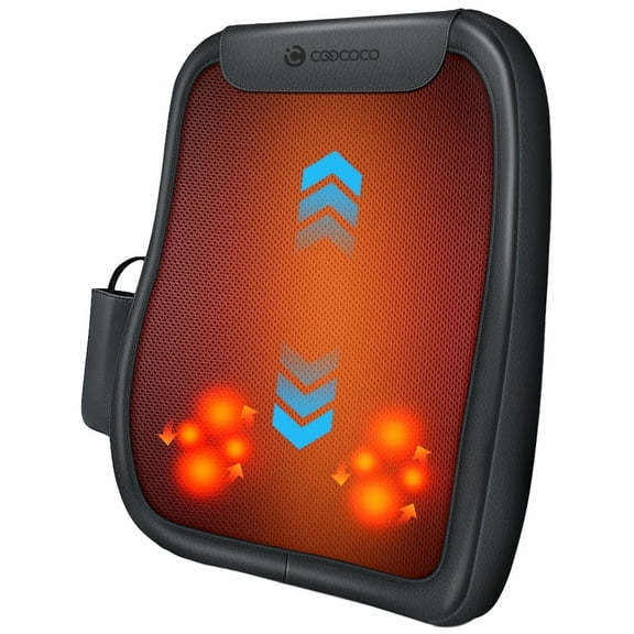 CooCoCo Shiatsu Neck & Back Massager with Heat, 4D Lower Back Massaging Pillow for Shoulders, Legs Pain Relief Deep Tissue, Gift for Women Men