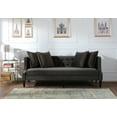 thumbnail image 2 of Caroline Tufted Recessed Arm Tuxedo Sofa Dark Charcoal Grey, 2 of 9