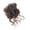 Light Brown, variant on Curly Ponytail Hairpiece Clip In Claw Design For Voluminous Bun Hairstyle Dark Brown