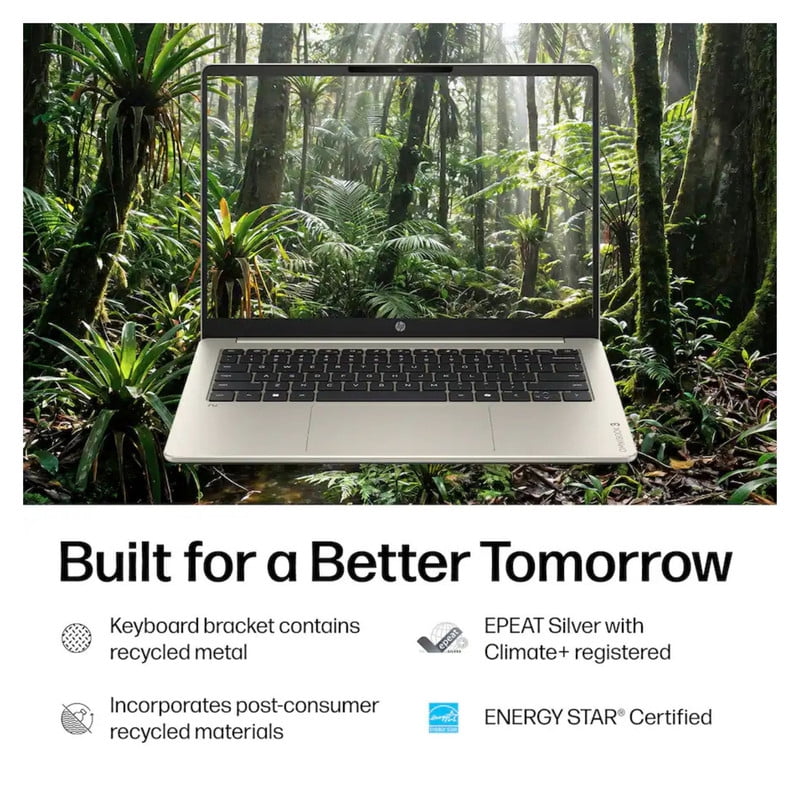 HP OmniBook 3 14 Copilot+ PC Laptop Snapdragon X X1-26-100 16GB 512GB SSD 14" 2K Touch Windows 11 Home Warm Gold 14-HZ0025DX