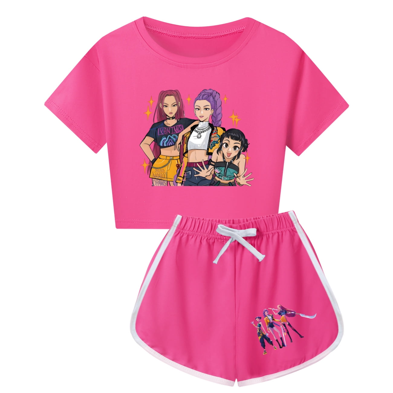 T-shirt Kpop D-Demon H-Hunters Pour Enfant - Style Décontracté, Manches Courtes, Pour Cosplay Et Concerts