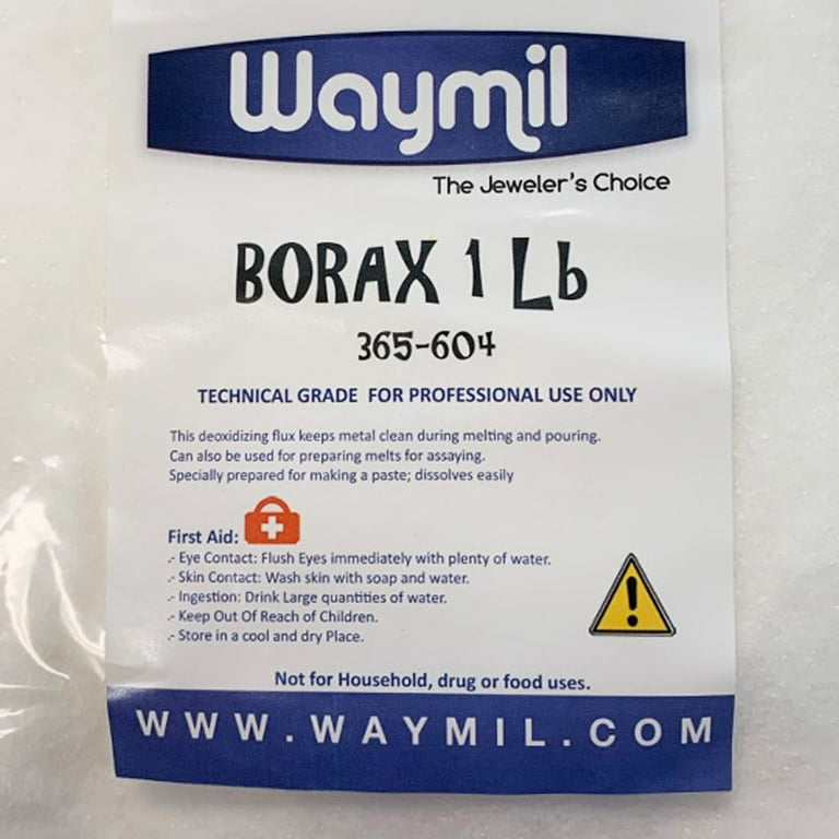 Borax 1/2 Pound Container Melting Flux 8 Oz. To Glaze Crucible Dishes for  Gold Silver Jewelry by JTS