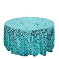 thumbnail image 2 of BalsaCircle 120" Big Payette Round XL Sequin Tablecloth Wedding Party Linens Turquoise, 2 of 8