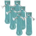thumbnail image 1 of Medias MMedias 3Dagnéticas Animadas MagSoxGreen Mint 3Pares Verde Menta 5-9.5US Animados Calcetines Tubo Medio Magnético, 1 of 3
