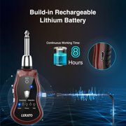 LEKATO Guitar Headphone Amplifier Micro Headphone Amplifier Bass Guitar Headphone Amplifier Rechargeable Mini Guitar Practice Amp with Bluetooth Receiver Clean Chorus Overdrive Distortion and Wah