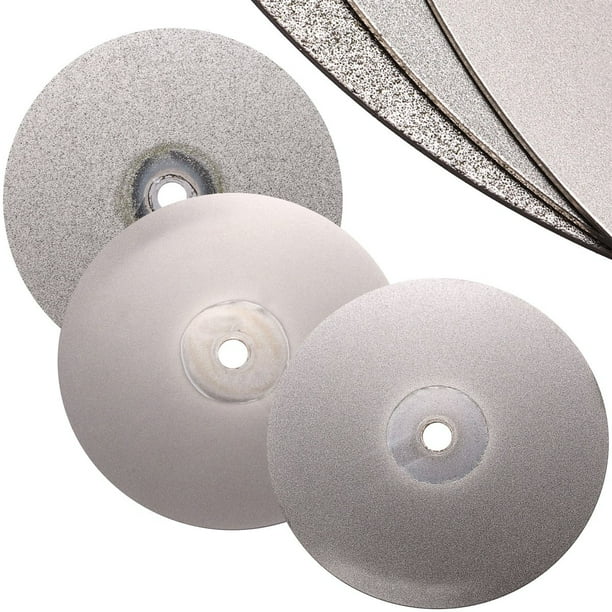 3PCS Diamond Coated Flat Lap Wheel Grinding Disc Grit 120 400 1200 6''