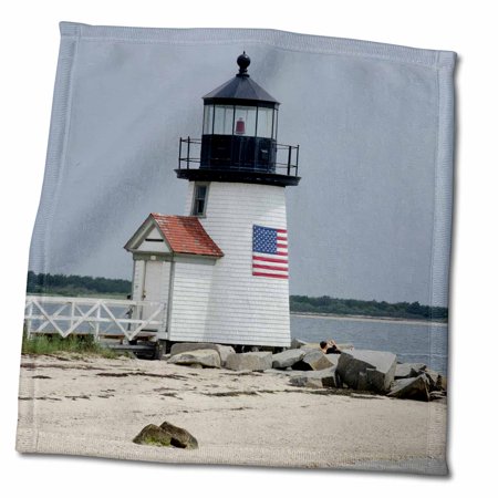 Massachusetts, Nantucket. Brant Point Lighthouse. 11x12 Wash Cloth for Face and Body twl-206378-3