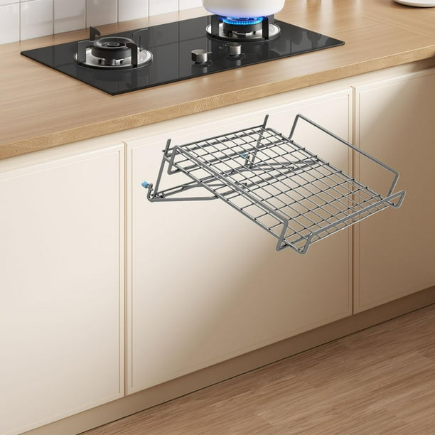 Organizador de puerta de armario plegable, estante de almacenamiento colgante, práctico extensor de encimera de cocina para casa rodante, balcón, sala Plata