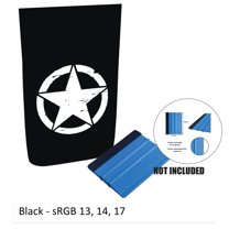 Collectible Decals JL/JT Power-Dome Distressed Alpha Romeo Military Star Blackout Hood Vinyl Decal Graphic