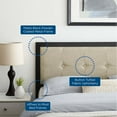 thumbnail image 6 of Modway Teagan Tufted Metal and Fabric Full Headboard in Black/Beige, 6 of 7