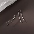 thumbnail image 3 of EOEMY 925 Sterling Silver Minimalist Party Club Ear Stud Geometry U Earrings Line-Silver, 3 of 7