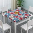 thumbnail image 3 of Square Tablecloth with Elastic Edges 36 * 36 Inch Waterproof Pioneer Table Cover Washable Indoor and Outdoor for Party Kitchen Dinner Banquet Patio Picnic, 3 of 6