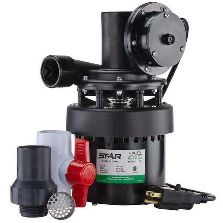 Star Water Systems AC Sink Pump System, 1/3 HP, 1320 gph