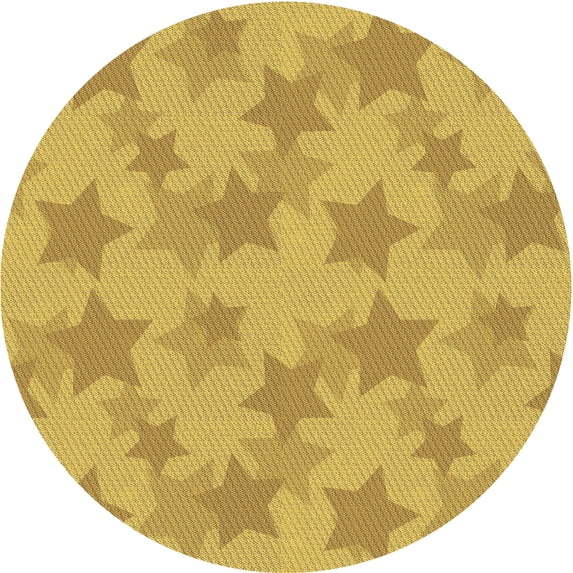 Ahgly Company Machine Washable Indoor Round Transitional Cinnamon Brown Area Rugs, 8' Round