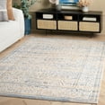 thumbnail image 3 of SAFAVIEH Blair Washable Christiana Abstract Machine Washable Area Rug, Ivory/Blue, 9' x 12', 3 of 13