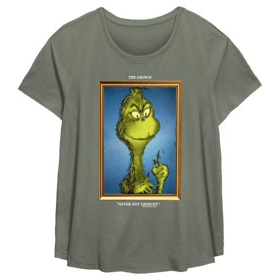 Women's Dr. Seuss Framed Grinch Painting Graphic T-Shirt