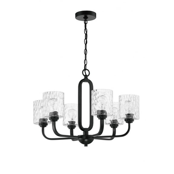 54226-FB Craftmade Lighting Collins - 6 Light Chandelier-Flat Black Finish    -Traditional Installation