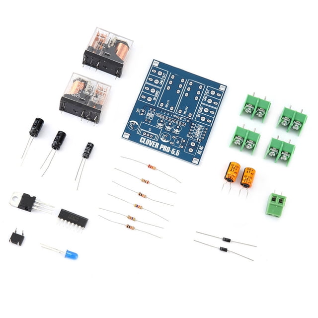 Kit de bricolaje de módulo de placa de protección de altavoz con regulador de voltaje de relé dual de CA de 12-24 V