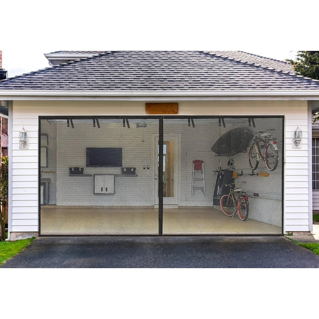 Puerta mosquitera para garaje Elytsemoh 556 x 244 cm de fibra de vidrio, resistente