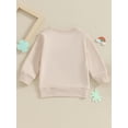 thumbnail image 3 of Toddler Baby  Boys Girls Sweatshirts Fuzzy Shamrock Letter Lucky Clover Embroidery Long Sleeve Pullovers Tops Clothes, 3 of 7