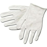 MCR Safety 8600C Mens Inspectors Lightweight Reversible & Unhemmed Lisle Gloves - White, Large